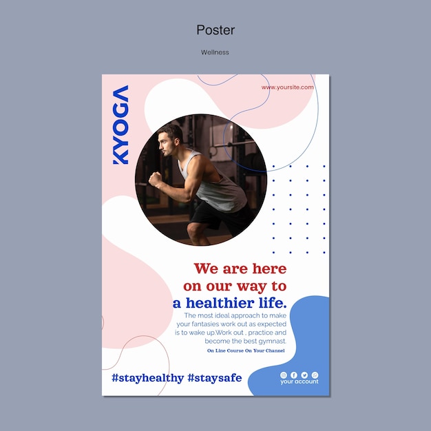 Affiche de style de vie de remise en forme