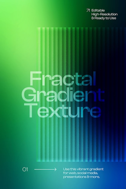 Affiche à texture de gradient fractal