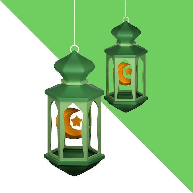 PSD une affiche verte et blanche qui dit ramadan dessus.