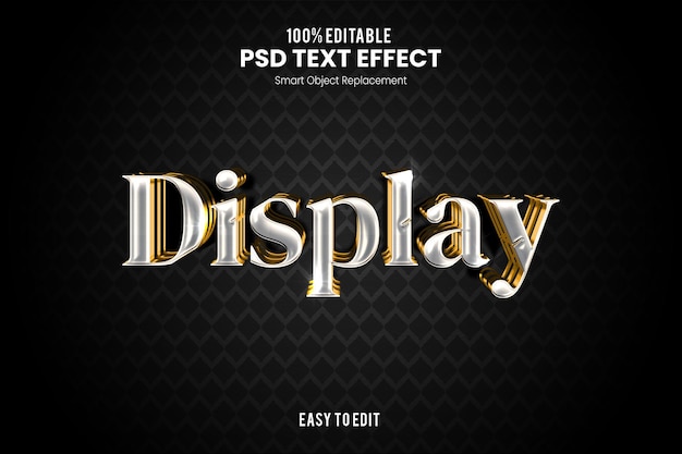 Afficher un effet de texte 3D exclusif et élégant