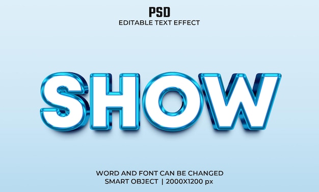 Afficher l'effet de texte modifiable en 3D Premium Psd avec arrière-plan