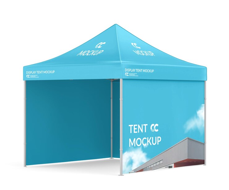 PSD afficher la maquette de la tente