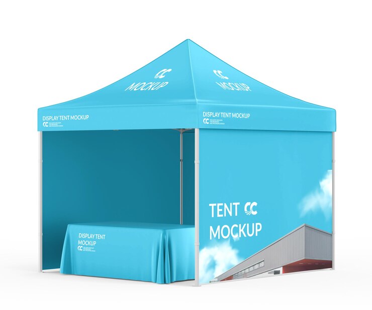 PSD afficher la maquette de la tente