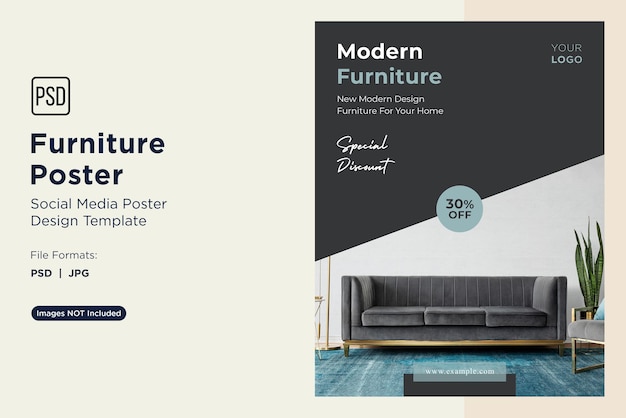 Des affiches de meubles modernes