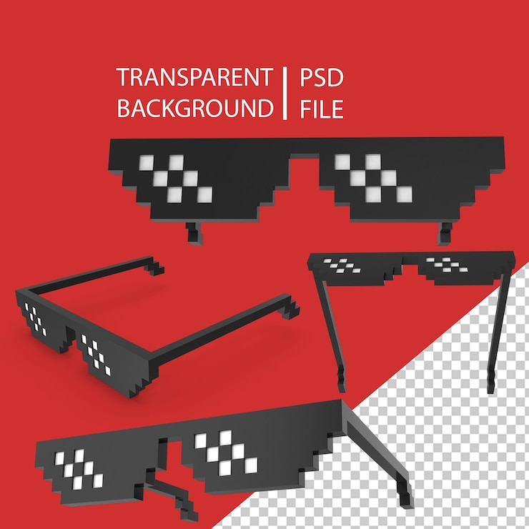 PSD affrontalo occhiali png