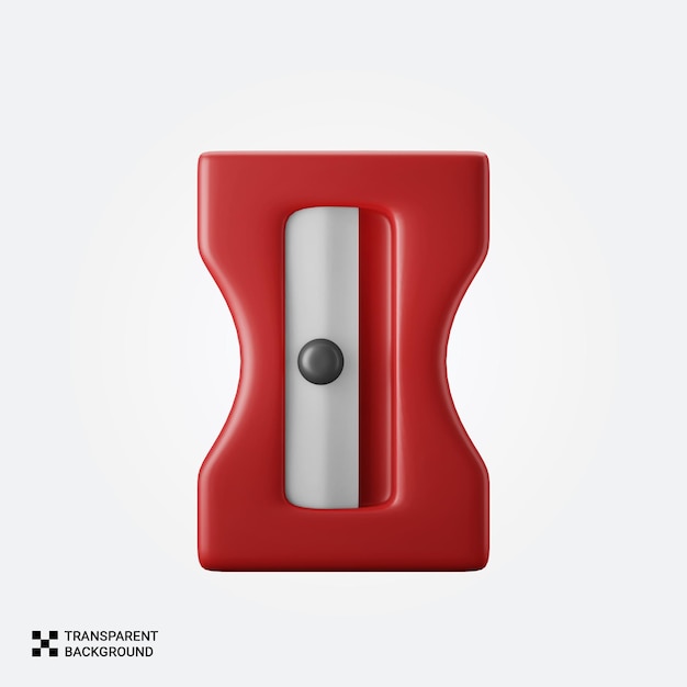 Afinação de lápis vermelho - Ilustração 3D