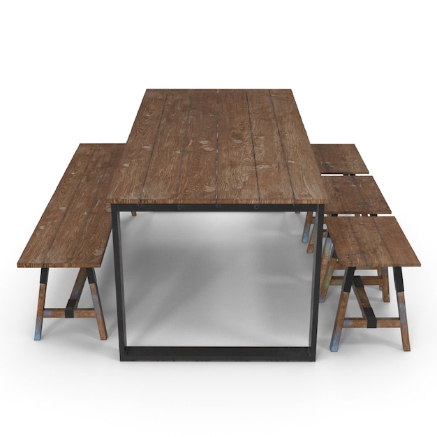 AFrame mesa de comedor y taburetes archivos PSD modelado de muebles de alta calidad para la decoración del hogar
