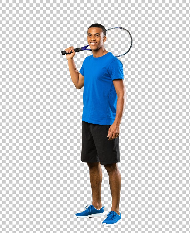 PSD african american tennisspieler mann