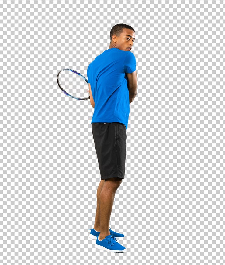 PSD african american tennisspieler mann