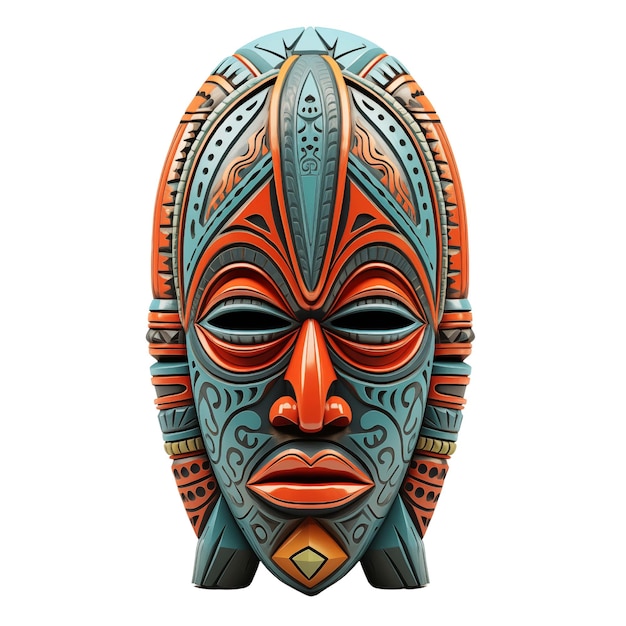 PSD africano, máscara tribal clipart