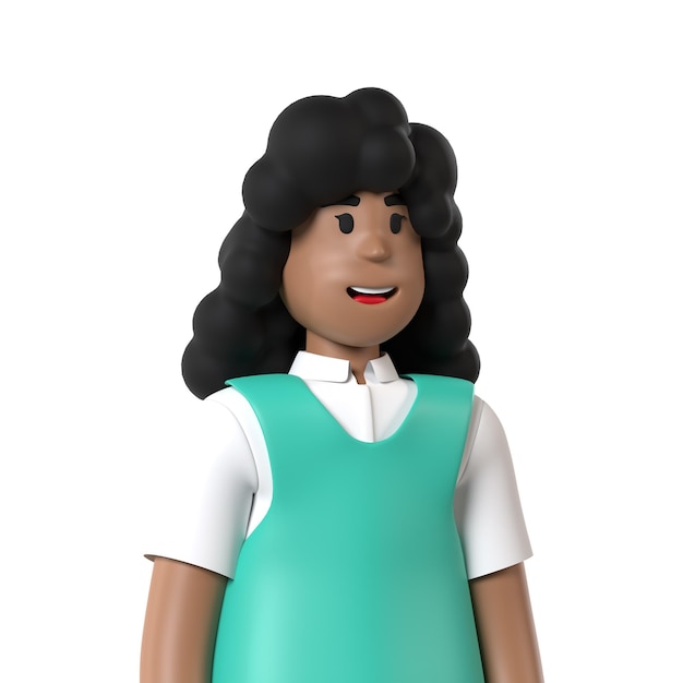 Afrikanische Menschen 3D-Avatar-Figur