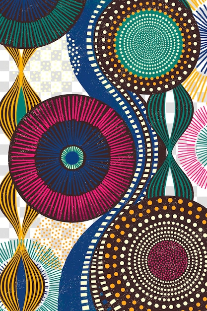 Afrikanisches ethnisches Muster png im Vintage-Stil