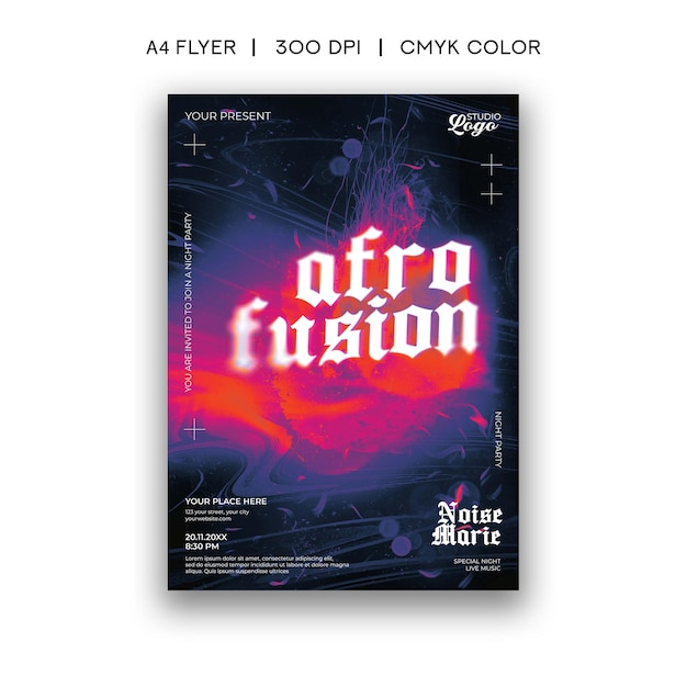 Afro Fusion Party Flyer