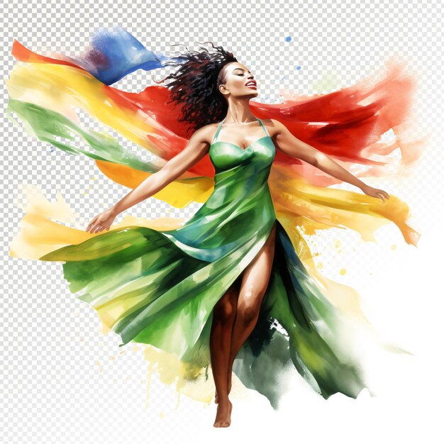 Afroamerikanische pride-moment-frau-illustration