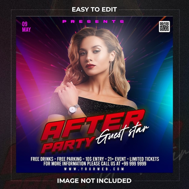 After-Party-Social-Media-Vorlage