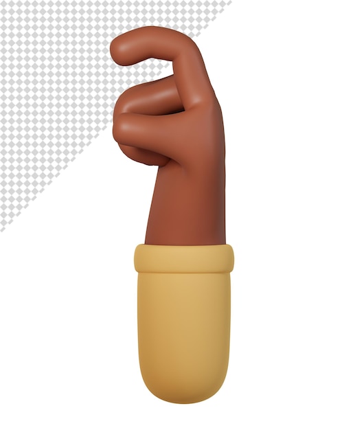Agarrando a ilustração 3d da mão africana