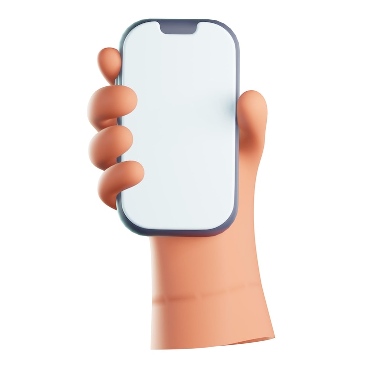 PSD agarre o dedo do braço com gesto de mão do smartphone