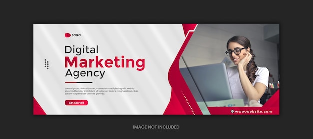 Agence De Marketing Numérique Facebook Cover Template Design