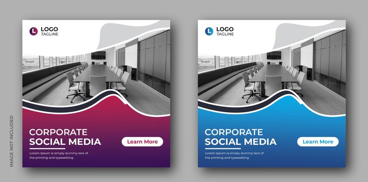 Agence de marketing numérique et médias sociaux d'entreprise et bannière de modèle de publication instagram