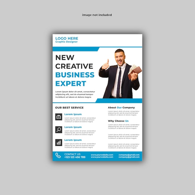 agence de publicité agence bleue société société flyer conseil d'entreprise flyer d'entreprise créatif d