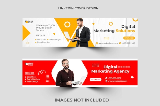 Agence De Solutions De Marketing Numérique Et Entreprise D'entreprise Linkedin Cover Social Media Post Banner