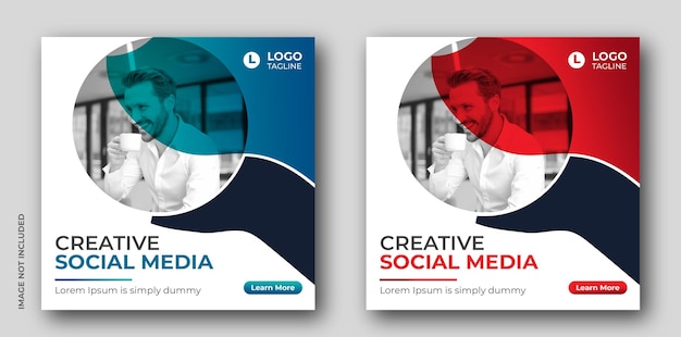 Agência de banner da web de marketing criativo panfleto corporativo quadrado instagram postagem de mídia social