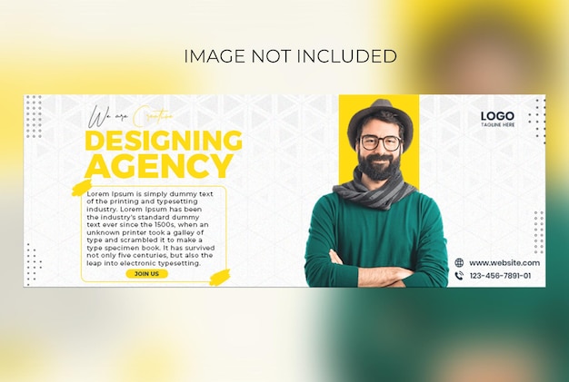 Agência de Design Criativo corporativa de mídia social cobre banner modelo de postagem