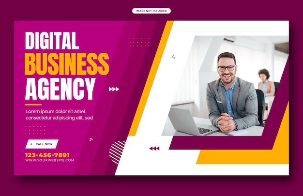 Agência de marketing digital e banner de mídia social corporativa ou design de modelo de postagem no Instagram