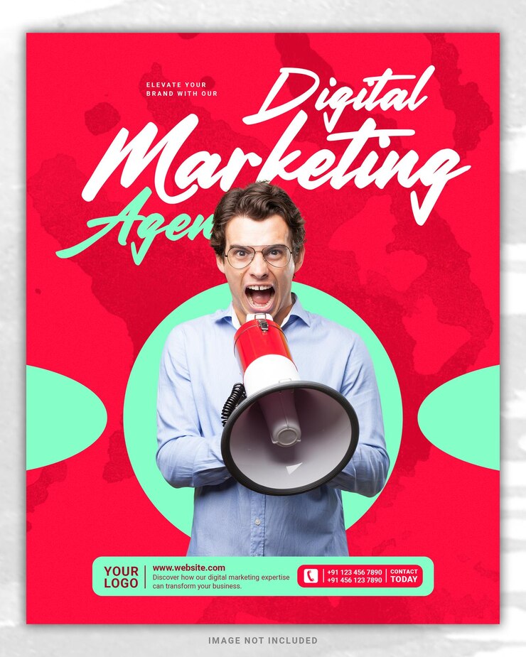 PSD agência de marketing digital online e corporate especialista em design de modelos de mídia social