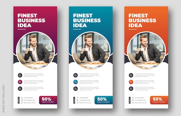 Agência de negócios criativa roll up banner design ou pull up banner template