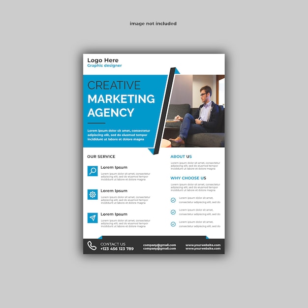 Agência de publicidade agência de publicidade empresa azul empresa flyer consultoria corporativa flyer corporativa criativa d