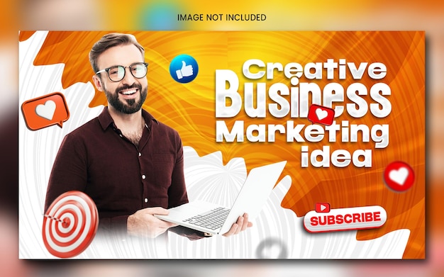 Agencia de marketing digital y plantilla de banner web corporativo