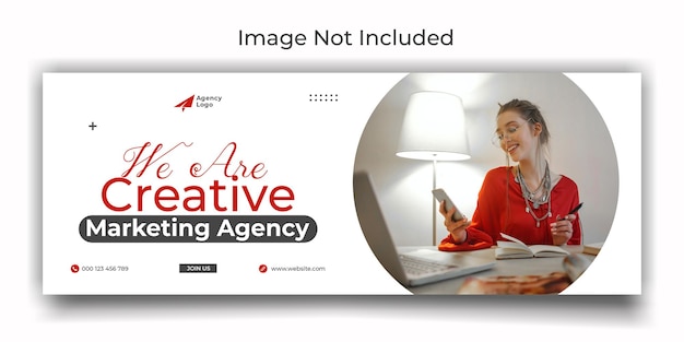PSD agencia de marketing digital portada de facebook y diseño de plantilla de banner web