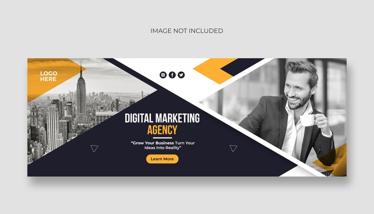 PSD agencia de negocios de marketing digital portada de facebook o plantilla de banner web