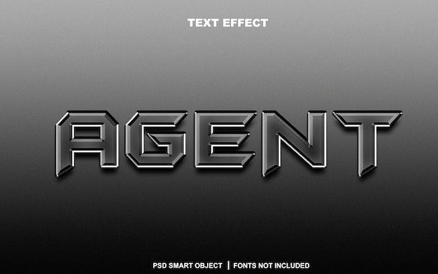 Agent text effect. editable smart object