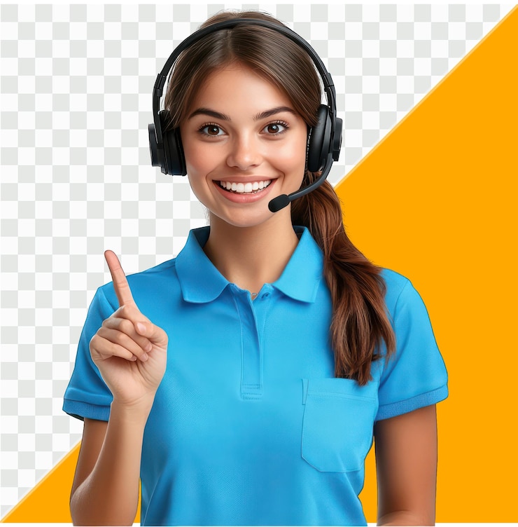 Agente del servizio clienti sorridente