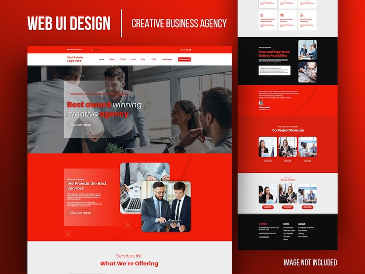 Agenzia di affari creativi dell'interfaccia utente web