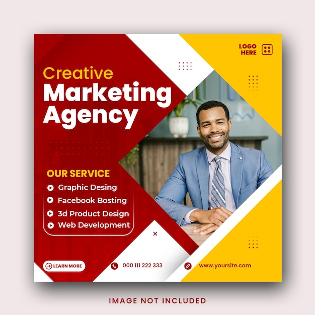 Agenzia di marketing creativo Social Media Instagram Post Banner Template