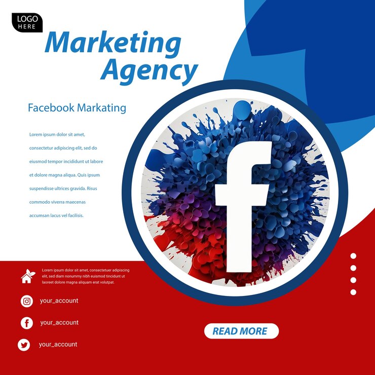 PSD agenzia di marketing digitale modello di pubblicità per i social media