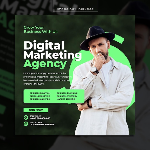 agenzia di marketing social media post modello di progettazione