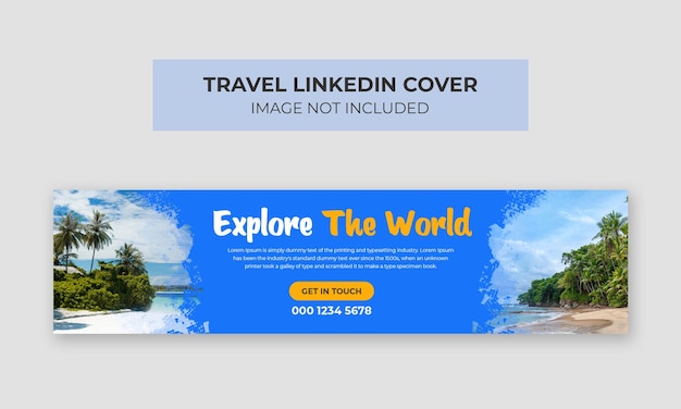 Agenzia di viaggi LinkedIn Cover Photo Design Turismo Marketing Social Media Cover Banner