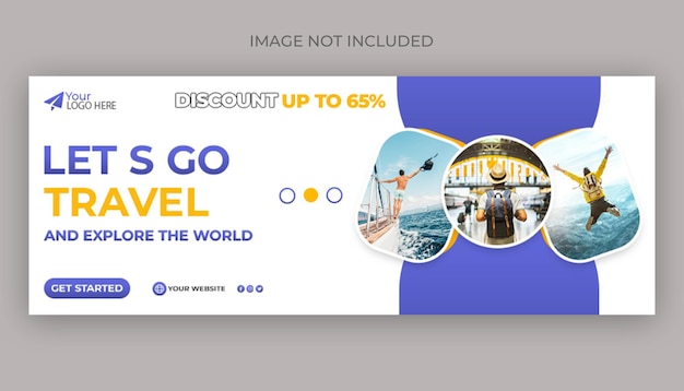 Agenzia di viaggi vacanze vacanze Cronologia di Facebook Design del modello di copertina