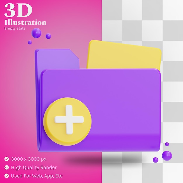 Aggiungi file Illustrazione 3d