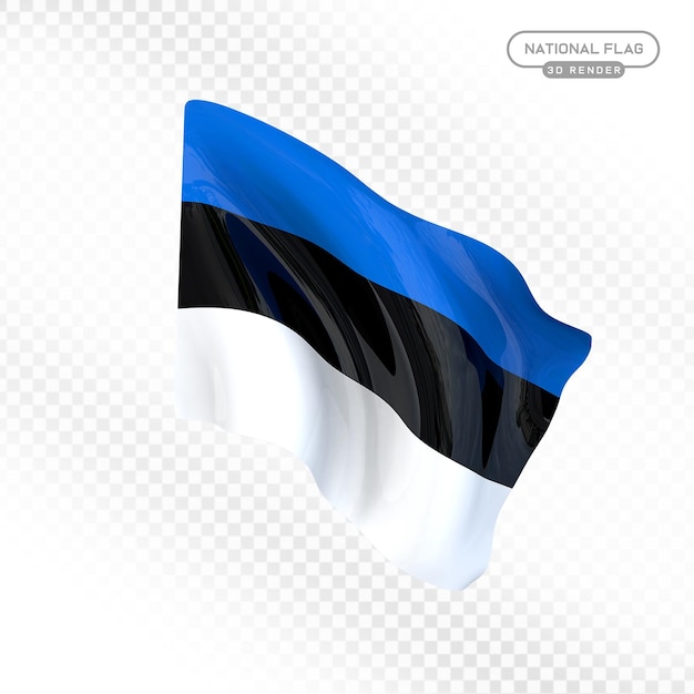 Agitando la bandera estonia en 3D
