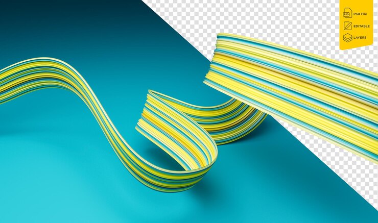 PSD agitando la cinta de la bandera de kazajstán sobre un fondo azul día nacional de kazajstán ilustración en 3d