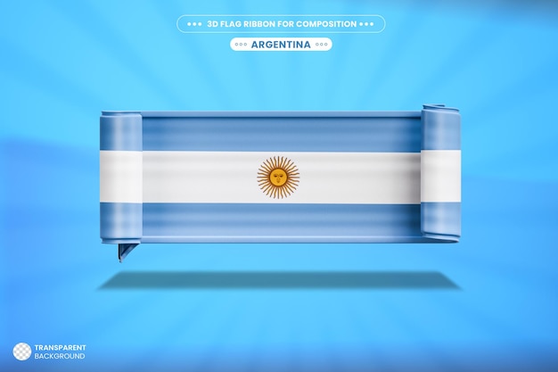 Agitant Le Drapeau Bannière Ruban De L'argentine