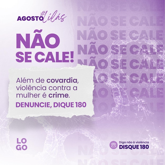 Agosto lilas combate violencia contra a mulher