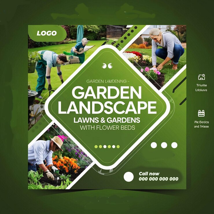 Agreculther banner design for lawn template AI generator
