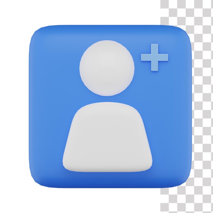PSD agregar amigo icono 3d