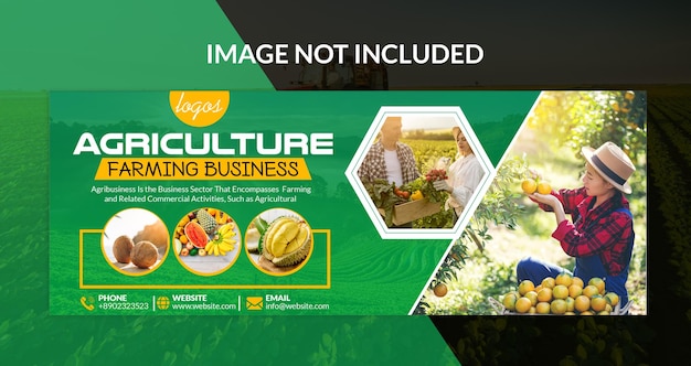 Agricoltura azienda agricola progettazione della copertina di Facebook